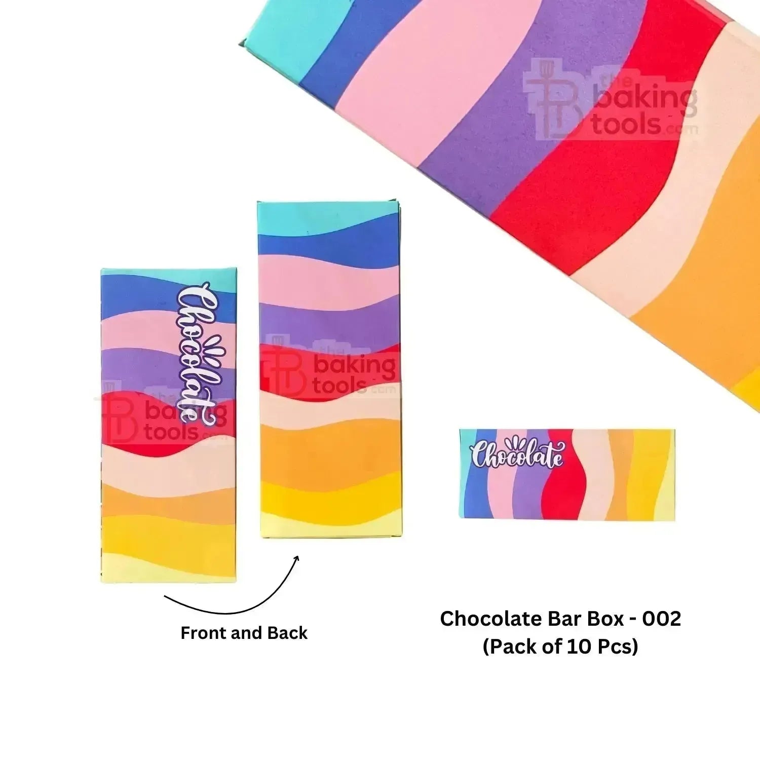 Chocolate Bar Box - 002 (Pack of 10 Pcs) - (1635 A) - thebakingtools.com